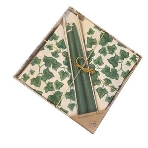 Coro Green Ivy Party Napkin and Candle Set